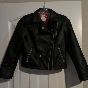 Little Girls SO Faux Black Leather Jacket 10/12